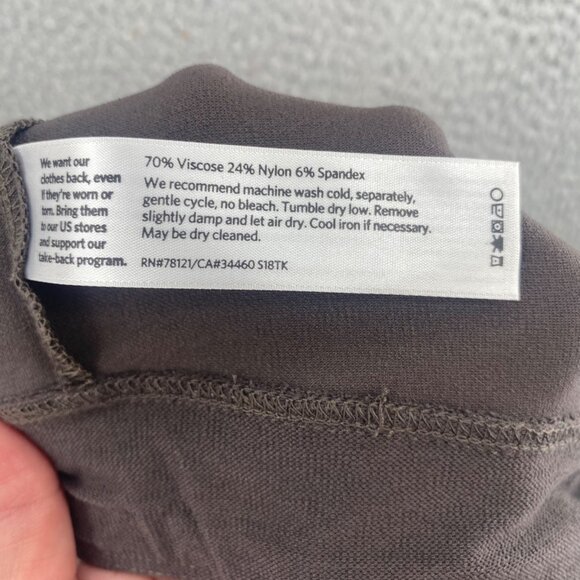 Eileen Fisher Pants Womens Medium Brown Tapered Leg Knit Stretch Pull On Crops - Picture 6 of 11